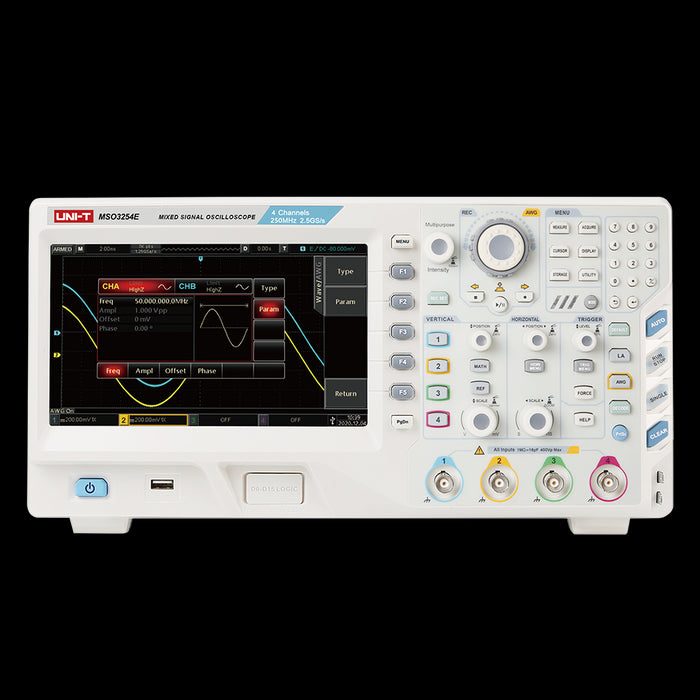 MSO3252E 2 Analog 16 Digital Channel Oscilloscope 250MHz Uni-T