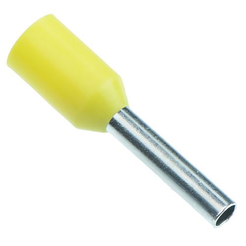 Yellow 1mm Bootlace Ferrule - Pack of 100