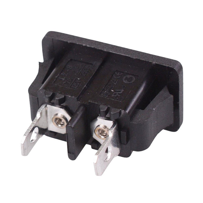 C8 IEC Panel Mount Inlet Power Socket Solder Terminals 2.5A