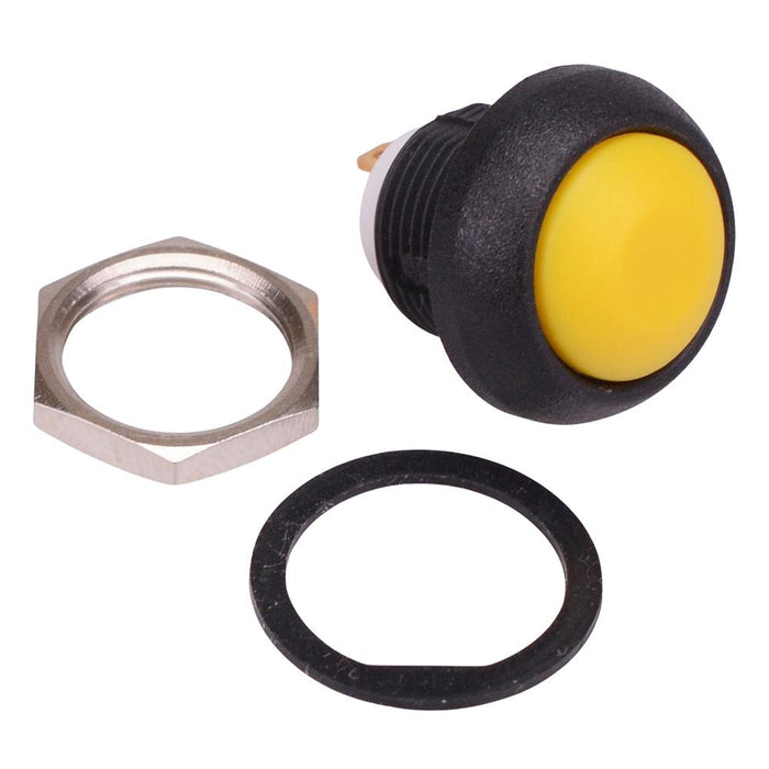 ISR3SAD500 Yellow Momentary 12mm Push Button Switch SPST IP67 APEM