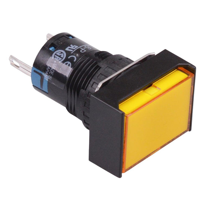AL6H-P1PY Yellow 16mm 5VDC Rectangle Pilot Light IP65 IDEC