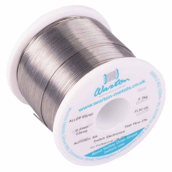 1.6mm Autosol RA Fast Flow Class 1 2% Solder Wire 500g Warton Metals