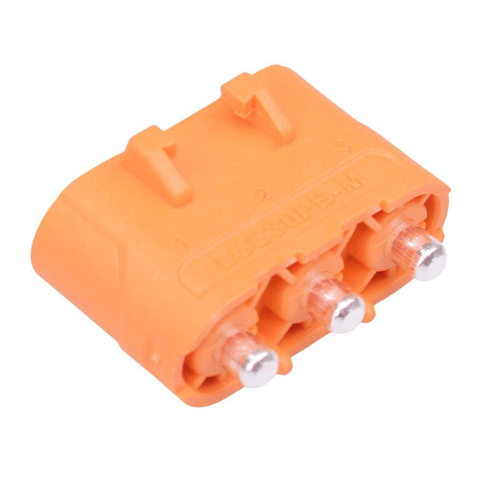 LCC30PB-M Male 3-Pin Silver Plated PCB Connector 20A AMASS