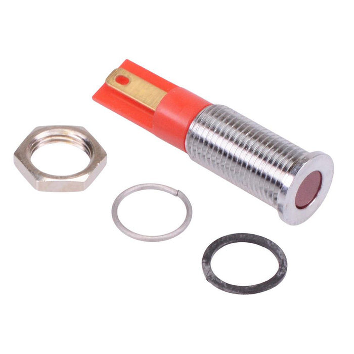 Q8F9CXXHR12E-X0237 Hyper Bright Red Flush 8mm 12VDC LED Panel Indicator IP67 APEM