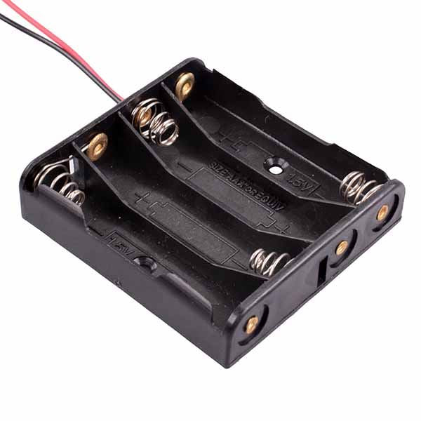 AAA x 4 Battery Holder 150mm Leads