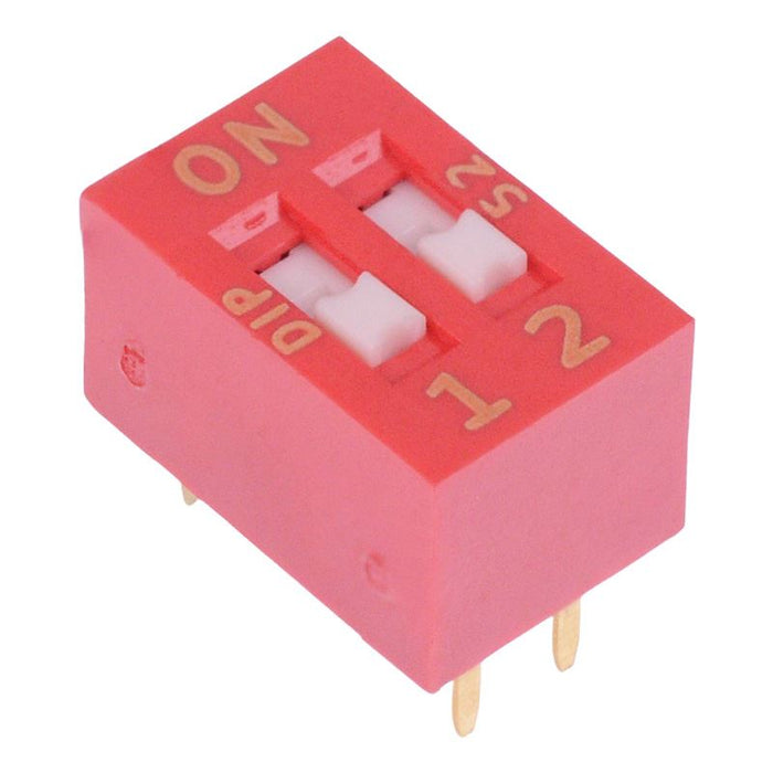 NDSR-02-V APEM 2 Way Recessed Actuator DIP Switch SPST