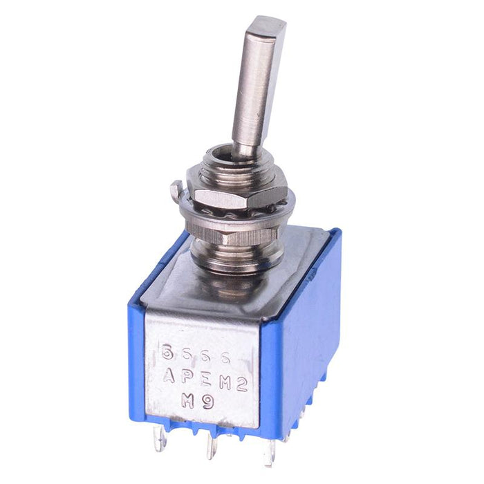 5666A9 APEM On-On 6.35mm Miniature Toggle Switch 4PDT 4A 30VDC