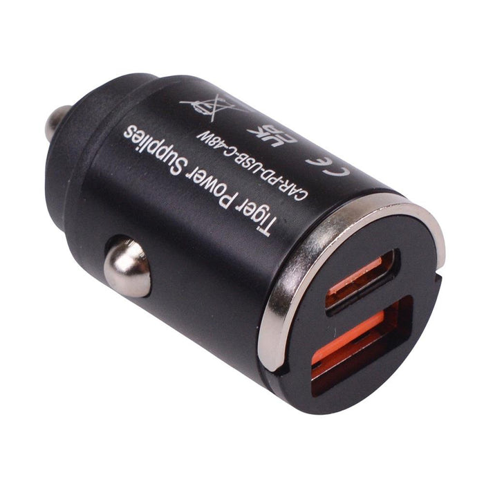 2 Port USB A & C Cigarette Lighter Car Charger 48W