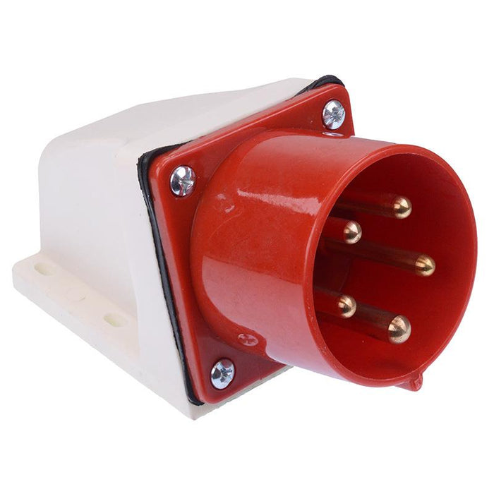 Red 32A 415V 3P+N+E Industrial Surface Mount Plug IP44