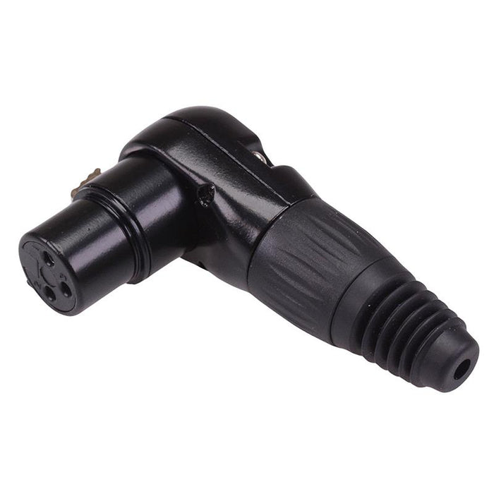 FC619313 XLR Female 3 Pole Right Angle Metal Socket CLIFF