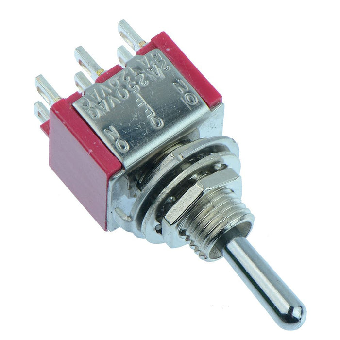 On-Off-On Miniature Toggle Switch 5A DPDT