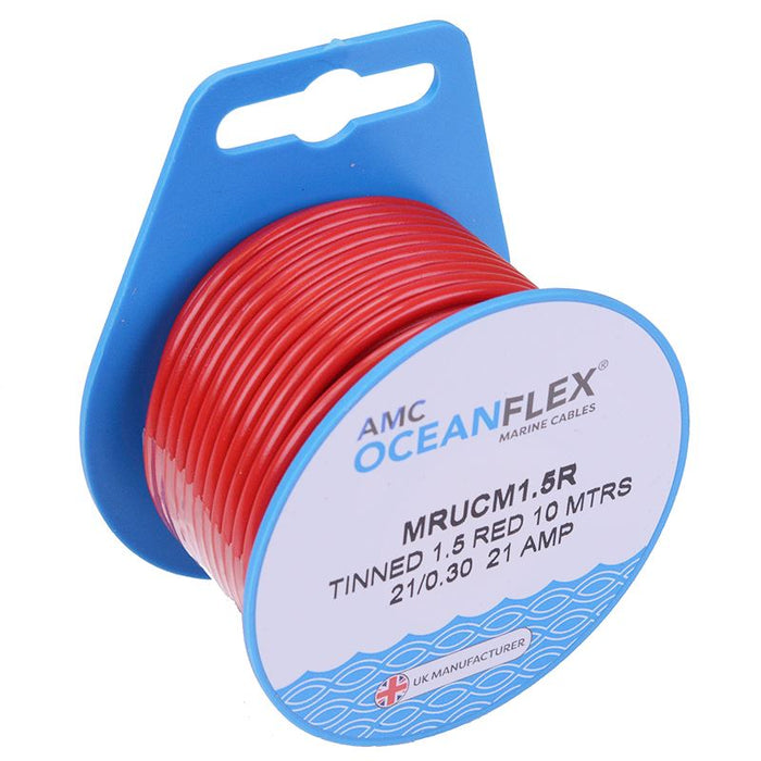 Red 1.5mm² Oceanflex 21A Cable Mini Reel 10M