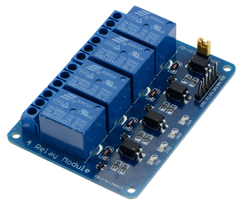 12V 4-Channel Relay Board Module High/Low Trigger