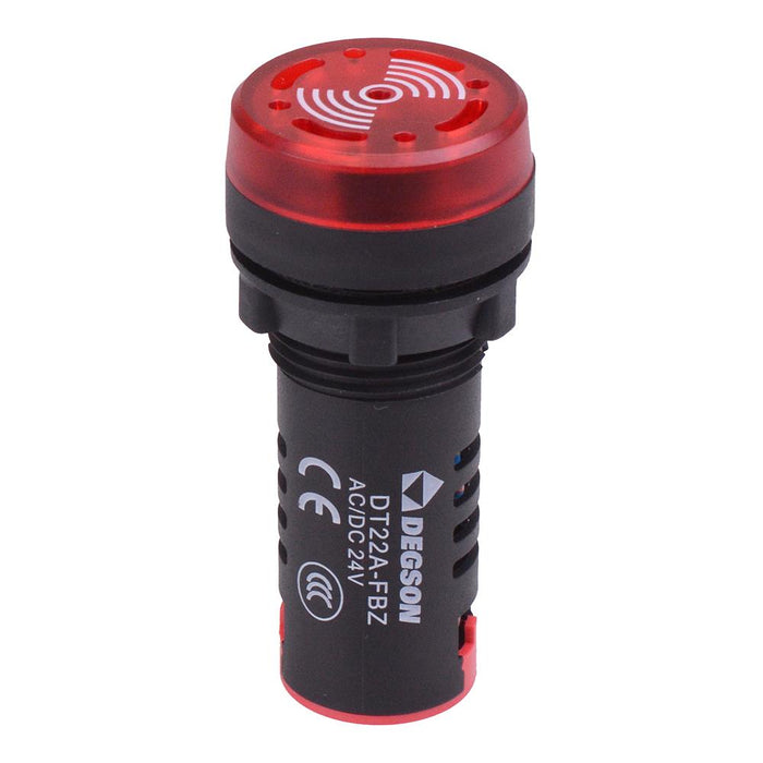 Red 24VDC Flashing Buzzer 22mm Pilot Light
