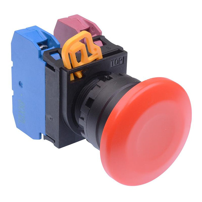 IDEC Red 22mm Mushroom Momentary Push Button Switch 1NO-1NC IP65 YW1B-M4E11R