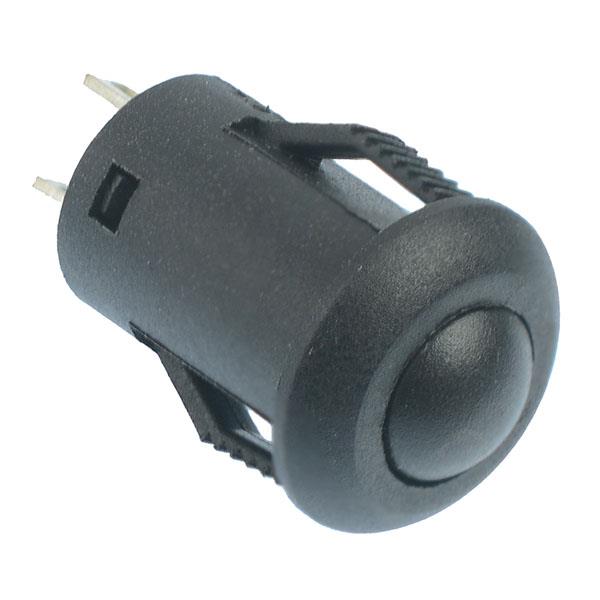 Black Off-(On) Momentary Snap-In Push Button Switch SPST