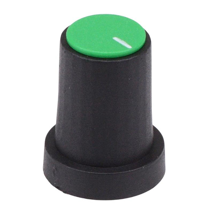 Green 6mm Splined Shaft Knob 18 x 14mm CLIFF K85