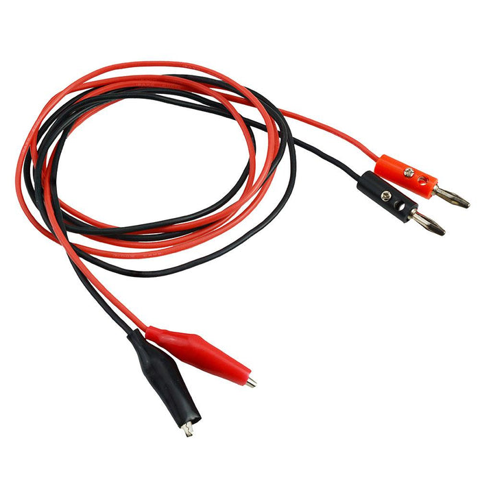Red & Black 4mm Plug to Alligator Clip Test Lead 100cm