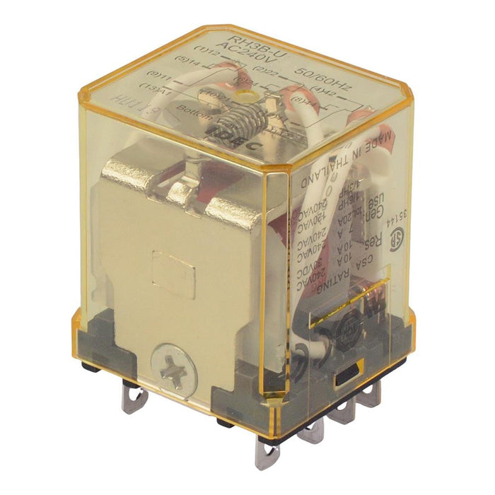 RH3B-UAC240V 240VAC Plug In Compact Power Relay 10A 3PDT IDEC
