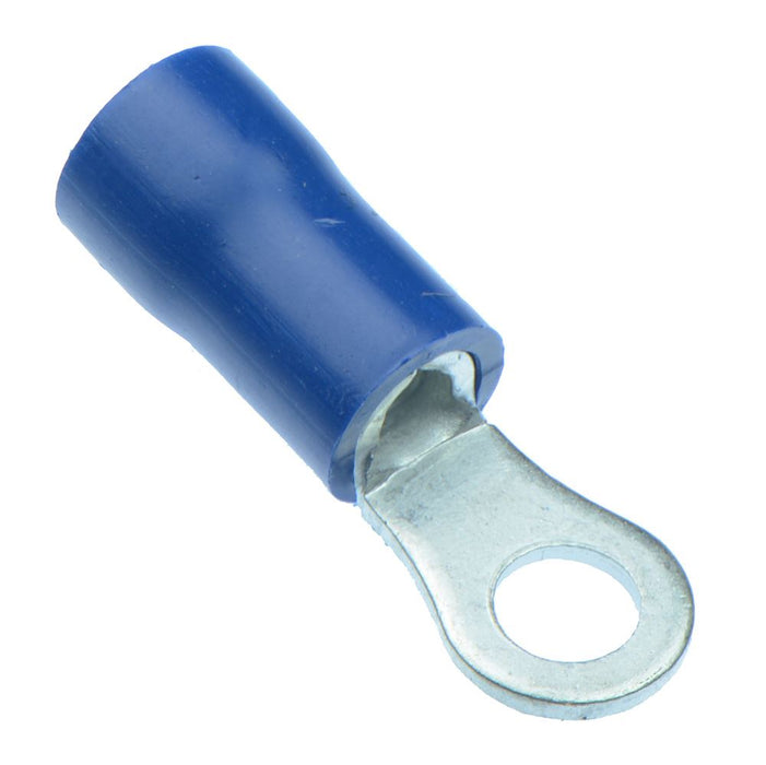 Blue 3.7mm Insulated Crimp Ring Terminal (Pack of 100)