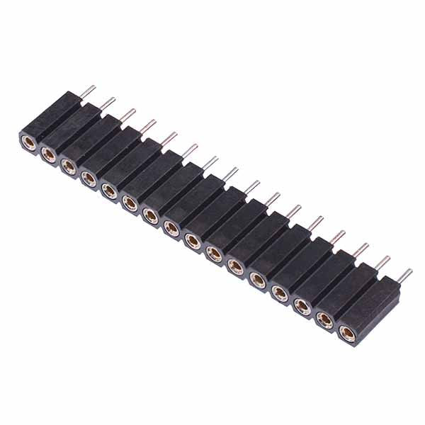 16 Pin SIL Turned Pin Right Angle Socket Connector 2.54mm