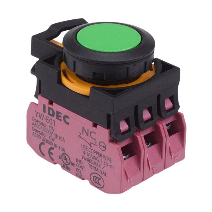 CW1B-M1E03G Green Momentary Push Button Switch 3NC IP65 IDEC