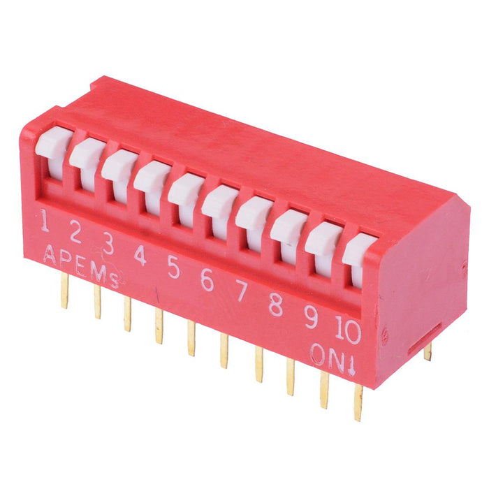 NDP10T APEM 10-Way Piano DIP Switch SPST