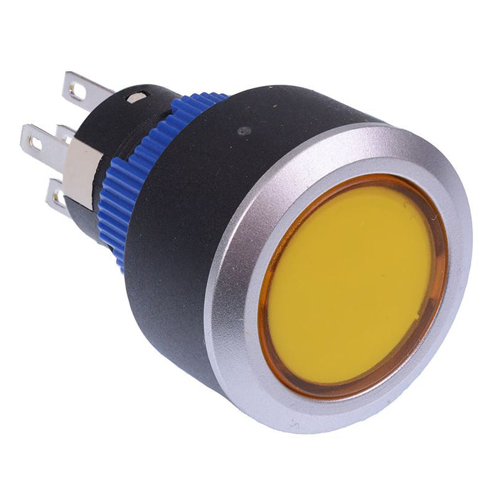 Yellow On-(On) Momentary 220V Push Button Switch SPDT