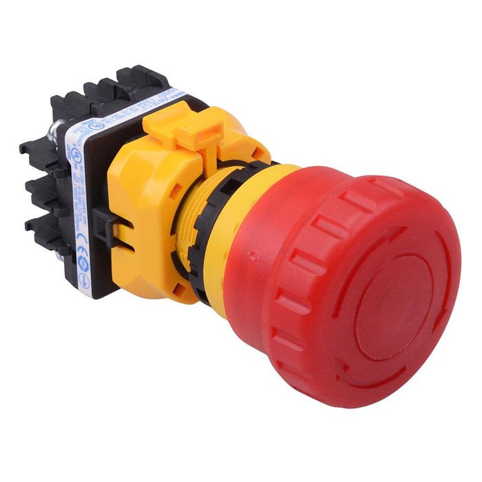 XW1E-LV402Q4M-R 24V illuminated 22mm Emergency Stop Switch 2NC IDEC