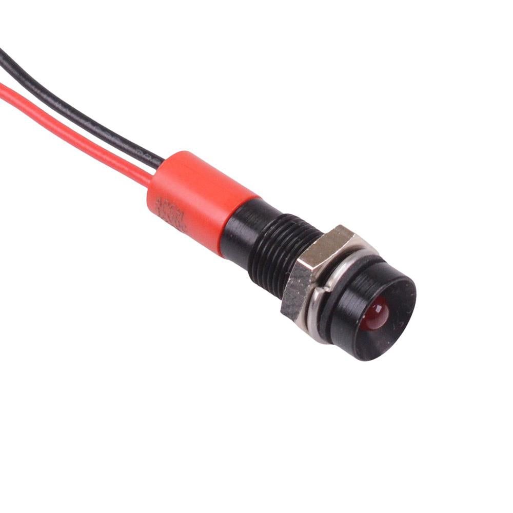 Q6R3BXXR12E Red Recessed 6mm 12VDC LED Panel Indicator IP67 APEM ...