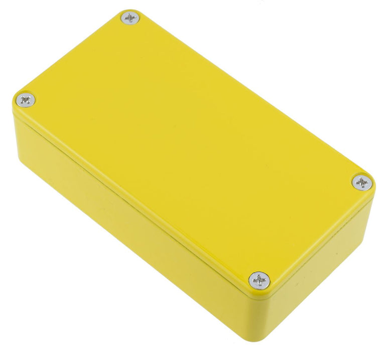 1590BYL Hammond Yellow Diecast Enclosure Stompbox 112 x 60 x 31mm