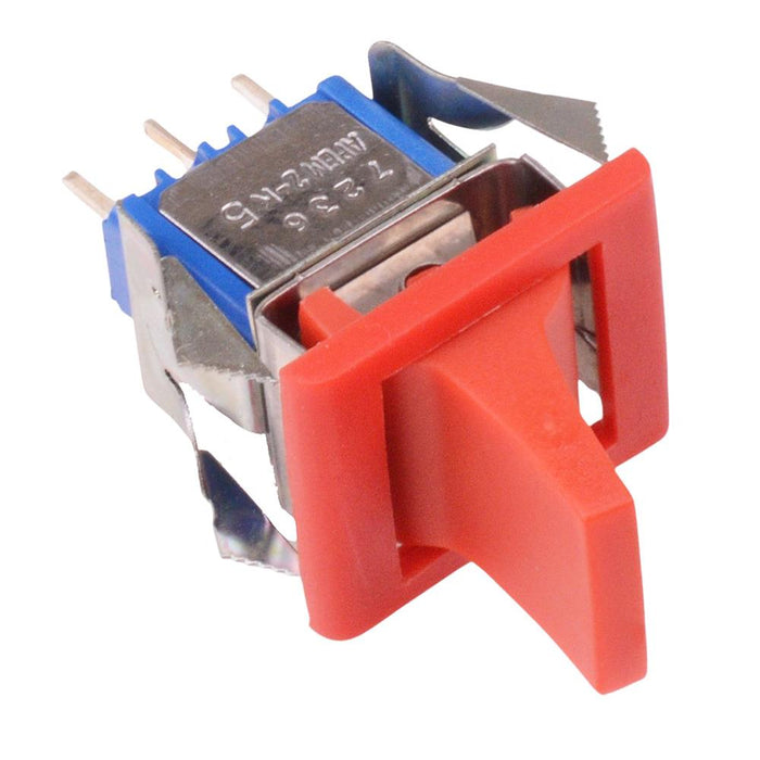 7236AB Red Paddle On-On PCB Rocker Switch SPDT 4A 30VDC