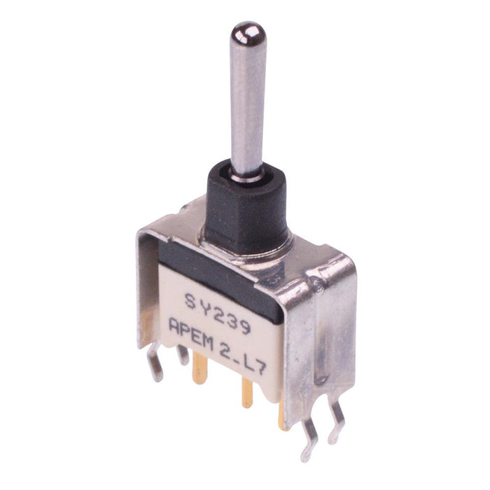 SY239CD-13 APEM On-Off-On Washable PCB Miniature Toggle Switch SPDT 0.4A 20V