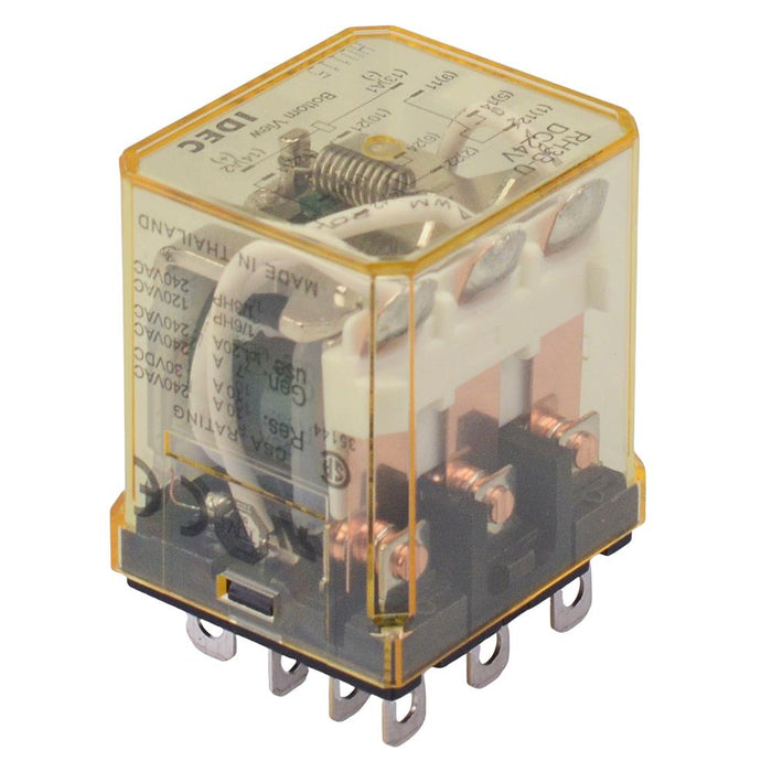 RH3B-UDC24V 24VDC Plug In Compact Power Relay 10A 3PDT IDEC