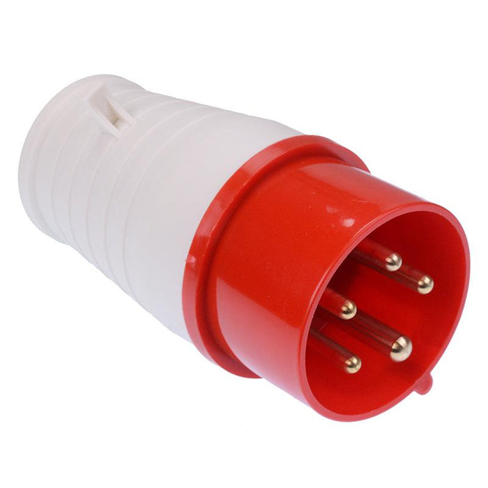 Red 16A 415V 3P+N+E Industrial Plug IP44