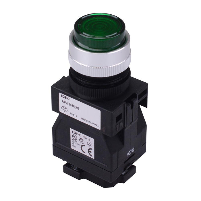 APW1486D-G Green 480VAC Round Pilot Light Transformer IDEC
