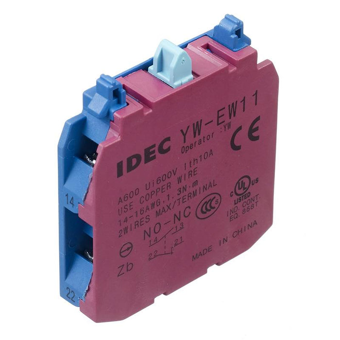 IDEC 1NO / 1NC Contact Block Screw Terminals YW-EW11