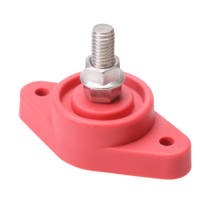 Red Positive M10 Stud Large Base Power Distribution Post 150A