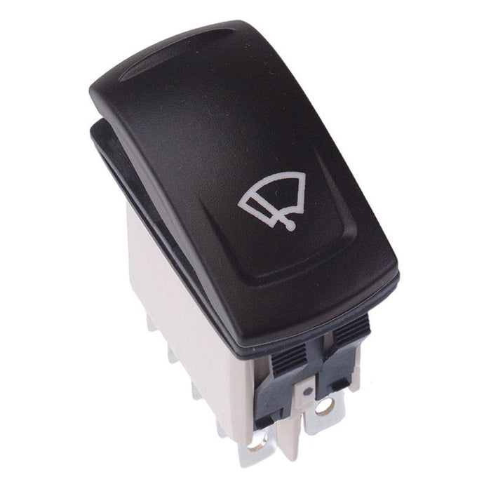 KR46CAKDDG22NXXXX21 APEM Windshield Wiper Latching Red 12V LED Automotive Rocker Switch DPDT IP68