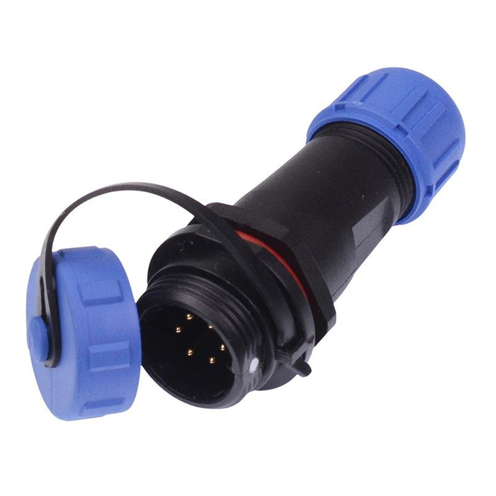 6 Pin Waterproof Male Socket Cable Connector IP68
