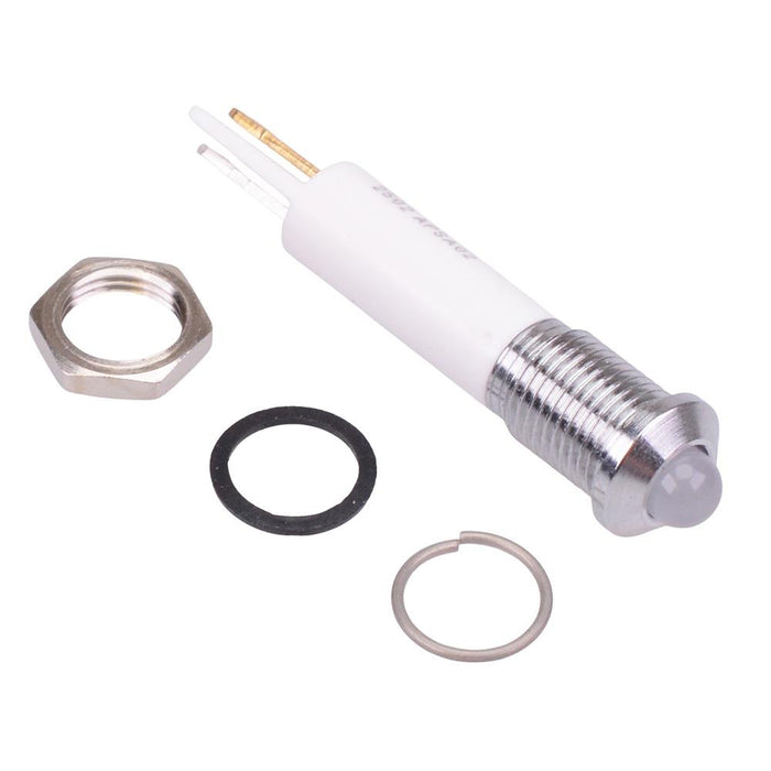 Q8P1CXXHW24E Hyper Bright White Prominent 8mm 24VDC LED Panel Indicator IP67 APEM