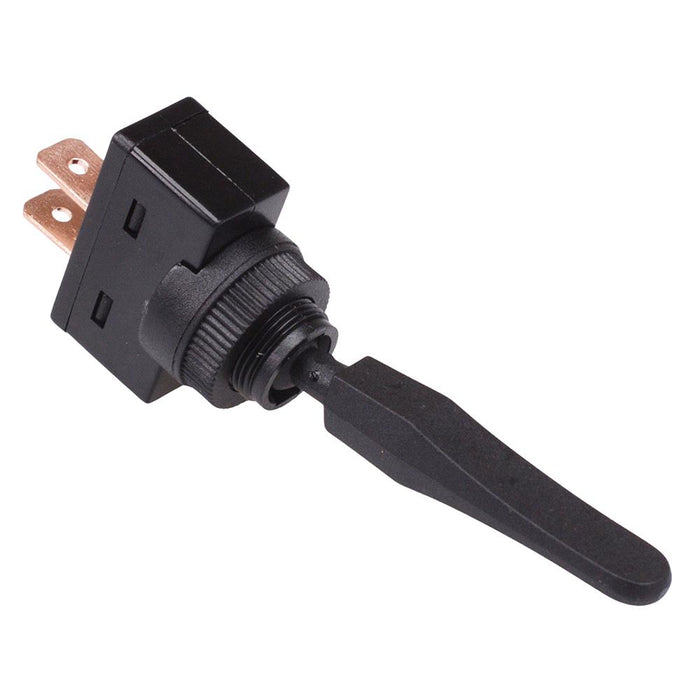 Long Paddle Momentary Off-(On) Black Toggle Switch SPST 20A