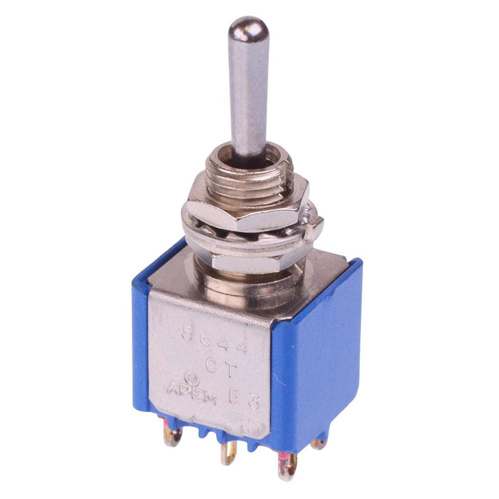 5644CTAB13 APEM On-On-On 6.35mm Miniature Toggle Switch DPDT 4A 30VDC