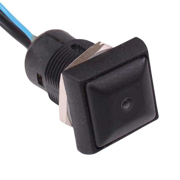 IRC3F422L0S APEM Red LED Black Button Square 16mm Momentary NO Push Button Switch Prewired IP67