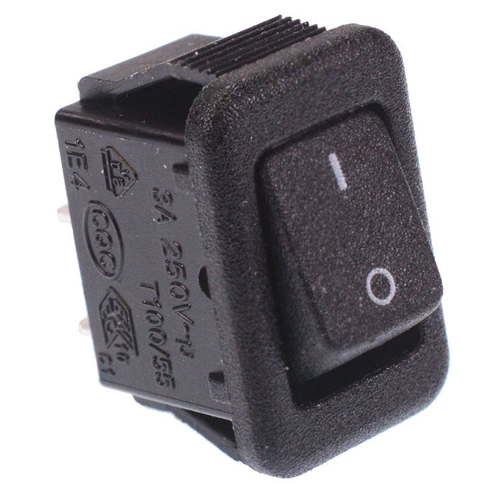 Off-(On) Momentary Miniature Rectangle Rocker Switch SPST 3A 250V