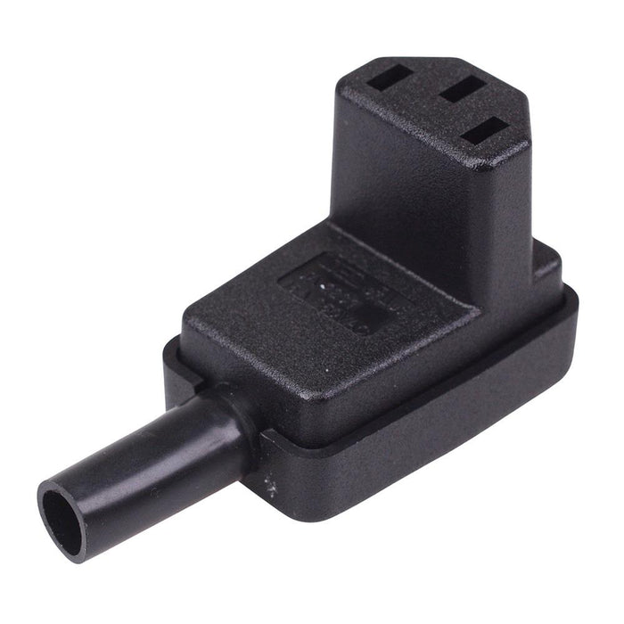 C13 IEC Right Angle Rewireable Straight Cable Socket 10A
