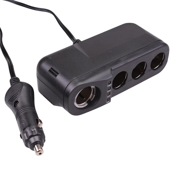 4 Way Fused Cigarette Lighter Socket Splitter 10A 12V A13-75A36A-A3Z