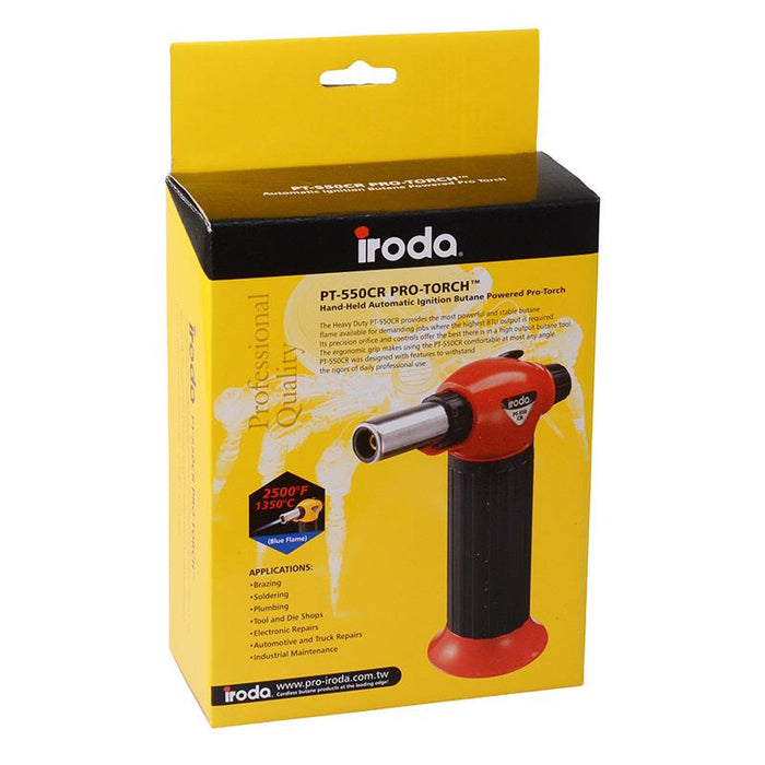 IRODA Pro-Torch PT-550CR Handheld Professional Butane Gas Blow Torch