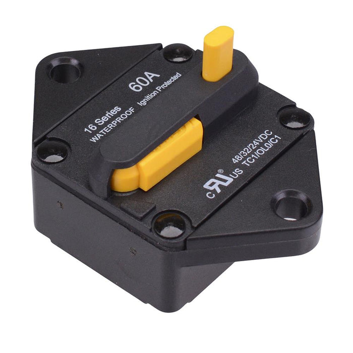 80A Panel Mount Switchable Manual Reset On-Off Circuit Breaker IP66