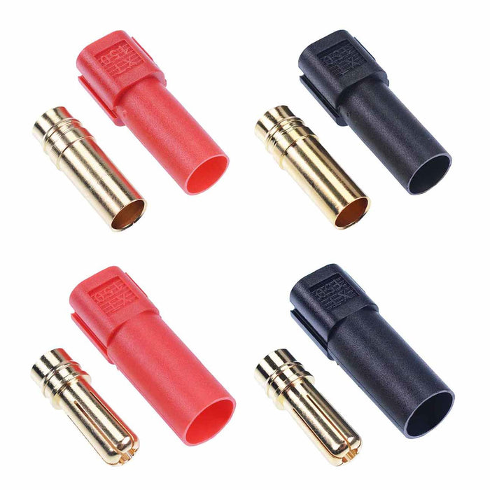 2 Pairs Red / Black XT150 Gold Plated Connector 60A Amass